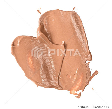 Cosmetic foundation cream forming a heart valentine shape, love representing beauty, skincare, and background complexion natural transparent Cosmetic foundation cream forming a heart valentine shape, love representing beauty, skincare, and background complexion natural transparent 132063575