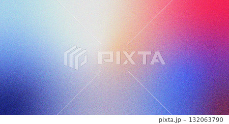 Vibrant Abstract Gradient with Grainy Texture vibrant blue red and white tones. 132063790
