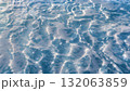 中央に主題を置いた透明液体の動きと氷片 132063859