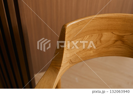Close up wood modern design chairs 132063940