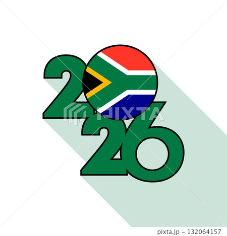 2026 Long Shadow Banner with South Africa Flag Inside. 132064157