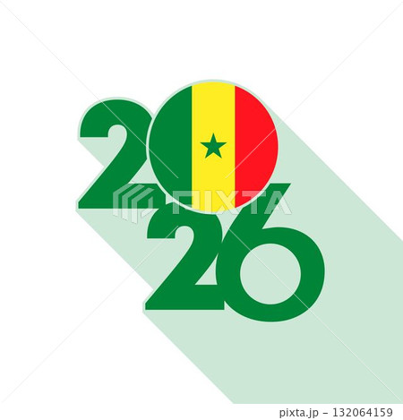 2026 Long Shadow Banner with Senegal Flag Inside. 132064159