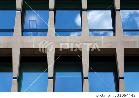 Former Banque Lambert by architect Gordon Bunshaft  modernist building architectural detail, ING Marnix, Group Dutch multinational banking and financial services headquarters in Brussels, Belgium 132064445