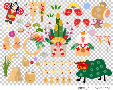 Simple New Year's material set (event 28) Simple New Year's material set (event 28) 132064668