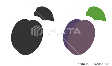 This collection presents minimalist line icons of plums, highlighting their distinct shapes and features. Suitable for use in various digital design projects, these icons add a fresh touch. 132065848