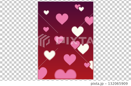 かわいいハートの背景デザイン　縦型 132065909