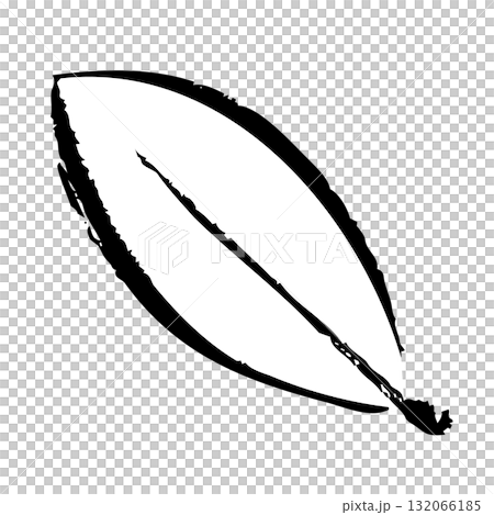 手繪葉子插圖，附筆觸 132066185