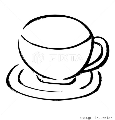 手描きのティーカップのイラスト 手描きのティーカップのイラスト 132066187