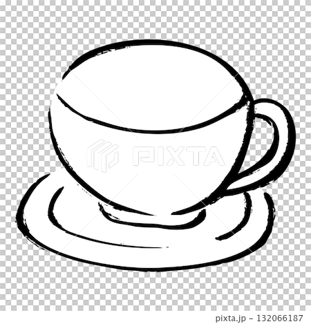 手描きのティーカップのイラスト 手描きのティーカップのイラスト 132066187