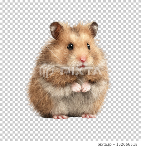 かわいいハムスターのイラスト 132066318
