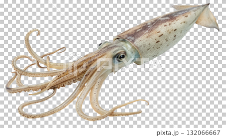 squid, isolated on a transparent background  132066667