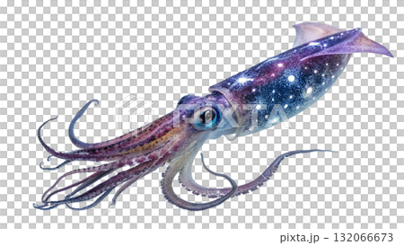squid, isolated on a transparent background  132066673