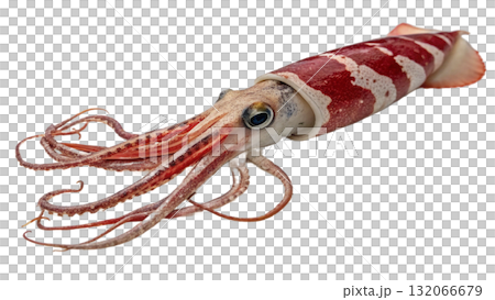squid, isolated on a transparent background  132066679