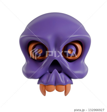 Halloween icon Skull 3D 132066927