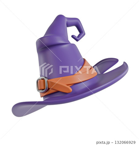 Halloween icon Witch hat 3D 132066929