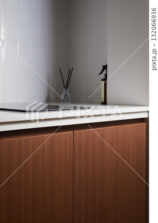 close up image of a stylish kitchen counter close up image of a stylish kitchen counter 132066936