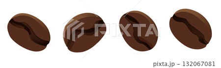 Coffee beans isolated. 132067081