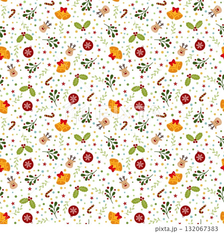 Cute Christmas background  132067383