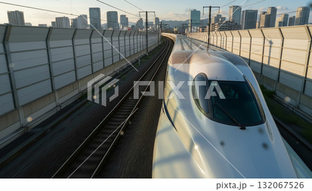 新幹線・走行・屋外 132067526