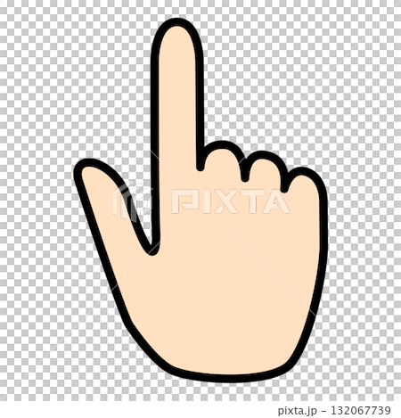 Pointer-style pointing hand illustration 132067739