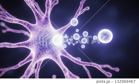 Synaptic Transmission Process with Glowing Neurotransmitters Synaptic Transmission Process with Glowing Neurotransmitters 132068467