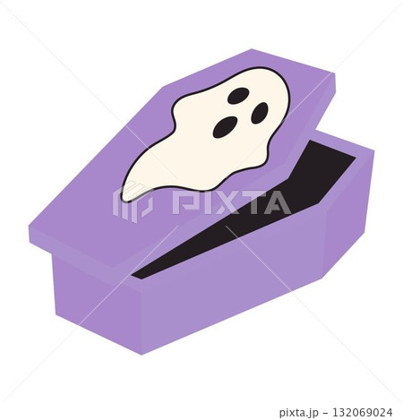 cartoon coffin in flat style cartoon coffin in flat style 132069024