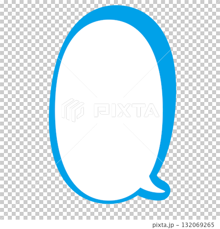 Simple speech bubble illustration, oval, vertical Simple speech bubble illustration, oval, vertical 132069265