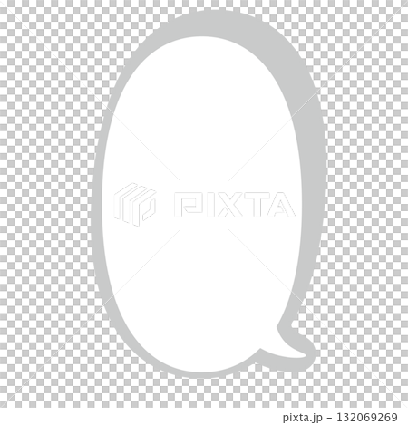 簡單的語音氣泡圖，橢圓形，垂直 132069269