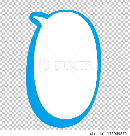 Simple speech bubble illustration, oval, vertical Simple speech bubble illustration, oval, vertical 132069273