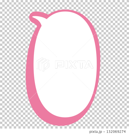 Simple speech bubble illustration, oval, vertical Simple speech bubble illustration, oval, vertical 132069274