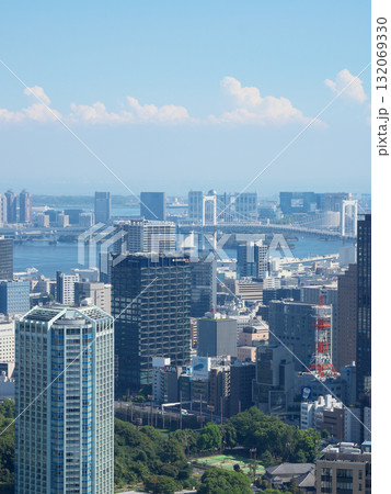 麻布台ヒルズより望む芝公園・芝・芝浦方面の眺望 都市景観(2025年9月) 麻布台ヒルズより望む芝公園・芝・芝浦方面の眺望 都市景観(2025年9月) 132069330
