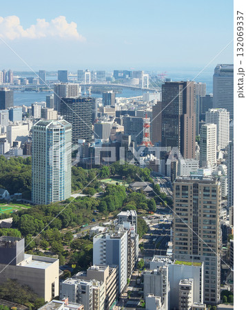 麻布台ヒルズより望む芝公園・芝・芝浦方面の眺望 都市景観(2025年9月) 麻布台ヒルズより望む芝公園・芝・芝浦方面の眺望 都市景観(2025年9月) 132069337
