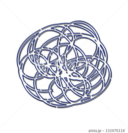 ネオン感情表現　モヤモヤ　ブルー 132070118