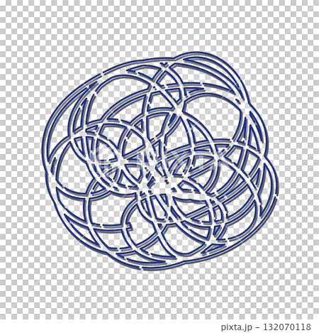 ネオン感情表現　モヤモヤ　ブルー 132070118