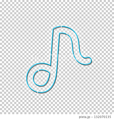 Neon Emotional Expression Simple Musical Note Illustration Excited, Run Run Blue Neon Emotional Expression Simple Musical Note Illustration Excited, Run Run Blue 132070135