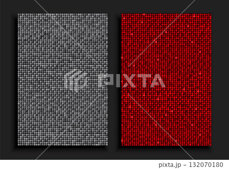 Poster silver and red sequins, glitters, sparkle 132070180