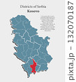 Vector map of Serbia - Kosovo District 132070187
