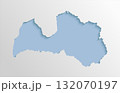Vector map state of Latvia, abstract inner shadow 132070197