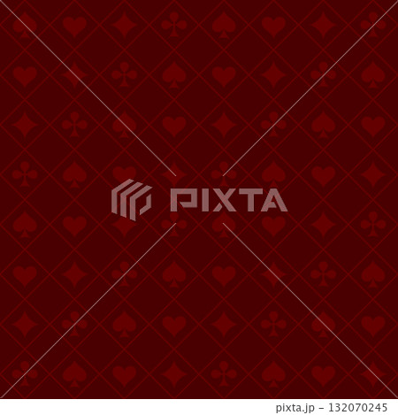 Poker red table background. Casino pattern. Realistic playing field for game blackjack. UI interface element. Vector illustration Poker red table background. Casino pattern. Realistic playing field for game blackjack. UI interface element. Vector illustration 132070245