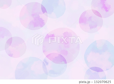 水彩のカラフルな水玉模様の背景 132070625