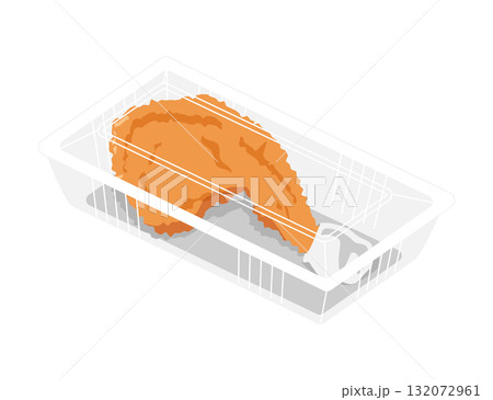 フードパックに入れたフライドチキン 132072961