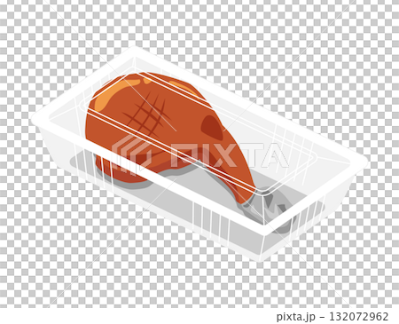 食品包中的烤雞 132072962