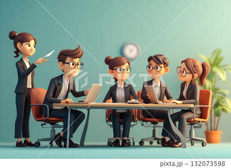 Team collaborates in a modern office setting during a creative brainstorming session Team collaborates in a modern office setting during a creative brainstorming session 132073598