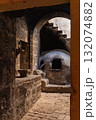 Dark stone kitchen, old style. 132074882