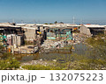 Unhygienic conditions and temporary homes in a slum on Isla del Rosario, Magdalena, Colombia. 132075223