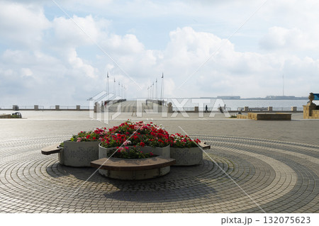 panoramic view of the Bark bulvar in Baku, Azerbaijan 132075623