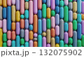 Colorful glossy capsules abstract pattern 132075902