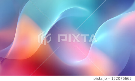 Colorful abstract gradient background with soft glass texture 132076663