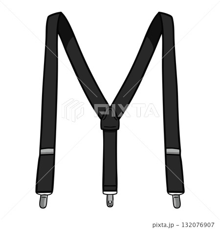 手書き_Y字型のサスペンダー_01 132076907