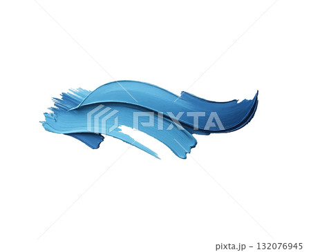 Blue Abstract Brush Stroke Artwork for Creative Design and Visual Expression. 132076945